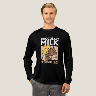 Camiseta Triblenda Leche de Chocolate Bebiendo Felicidad – Comida de 