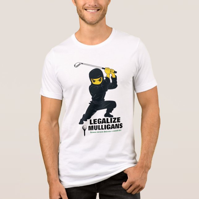 Camiseta Triblenda Legalize Mulligans Shirt - Gracioso regalo de Golf (Anverso)