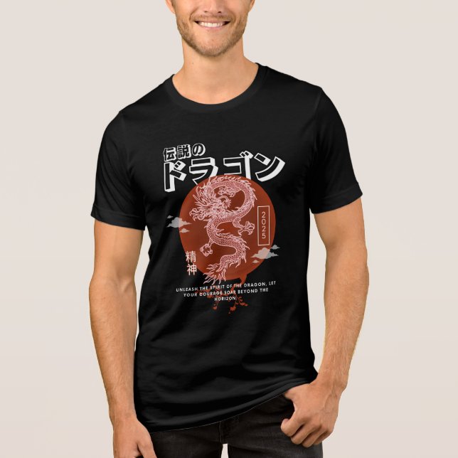 Camiseta Triblenda Legendary Dragon – Japanese Mythology Aesthetic (Anverso)