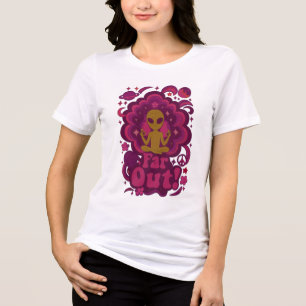 Camiseta Triblenda ¡Lejos! Meditación Alienígena Psicodélica – Cosmét
