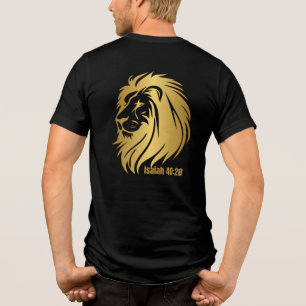 Camiseta Triblenda León de Oro de Judá Isaías 40:28 Cristiano