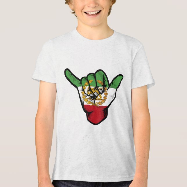 Camiseta Triblenda León Persa Mano de Shaka (Anverso)