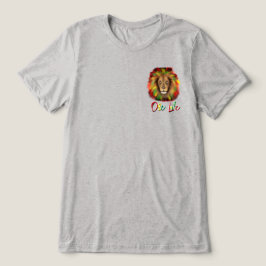 Camiseta Triblenda león rasta cabeza rojo verde amarillo Jamaica un a