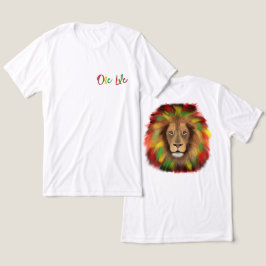 Camiseta Triblenda león rasta cabeza rojo verde amarillo Jamaica un a
