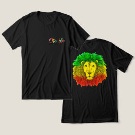Camiseta Triblenda león rasta cabeza rojo verde amarillo Jamaica un a