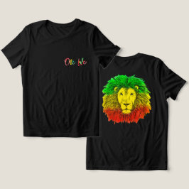 Camiseta Triblenda león rasta cabeza rojo verde amarillo Jamaica un a
