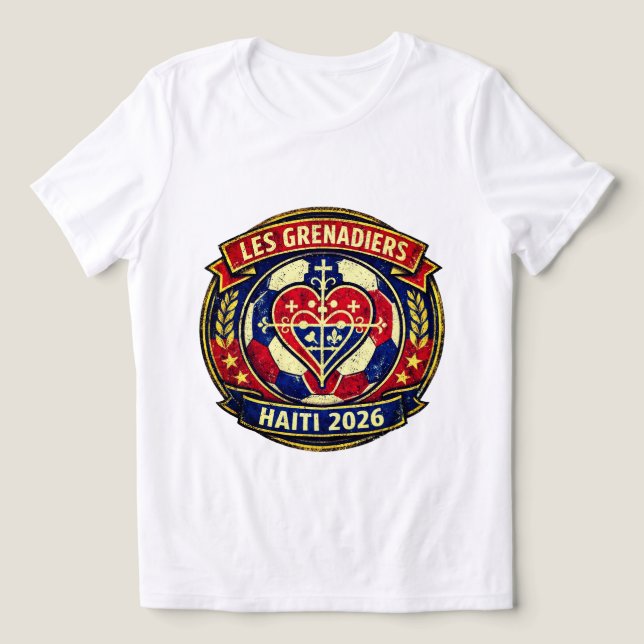 Camiseta Triblenda Les Grenadiers Haiti 2026 Soccer  Inspired Heart  (Diseño delantero )