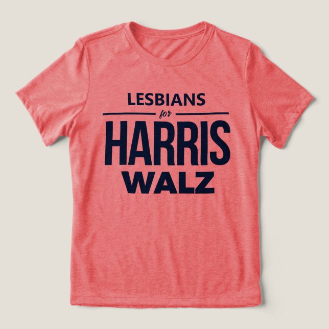 Camiseta Triblenda Lesbianas para Harris Walz (Diseño delantero )