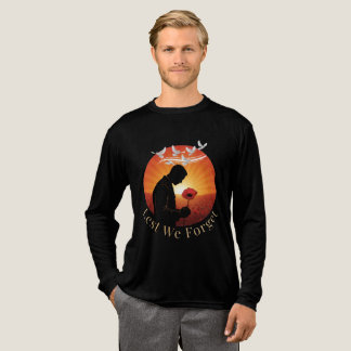 Camiseta Triblenda Lest We Forget – Remembrance Day Tribute Long Slee