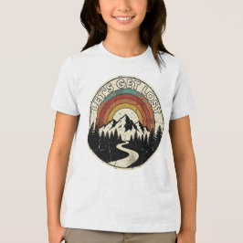 Camiseta Triblenda Let’s Get Lost Retro Mountain Adventure Outdoor