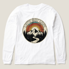 Camiseta Triblenda Let’s Get Lost Retro Mountain Adventure Outdoor