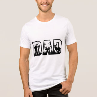 Camiseta Triblenda Letra Dad Silhouette Deer Hunting T-Shirt