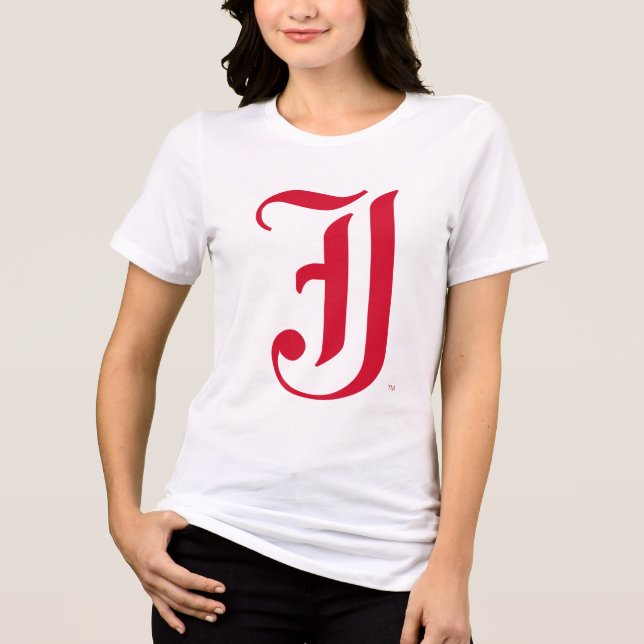 Camiseta Triblenda Letra JSU clásica de la Universidad Estatal de Jac (Anverso)