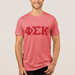 Camiseta Triblenda Letras de Phi Sigma Kappa