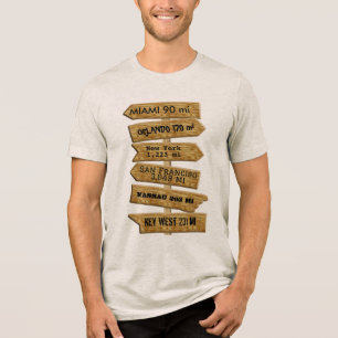 Camiseta Triblenda Letrero de señalización estilo "MASH" personalizab