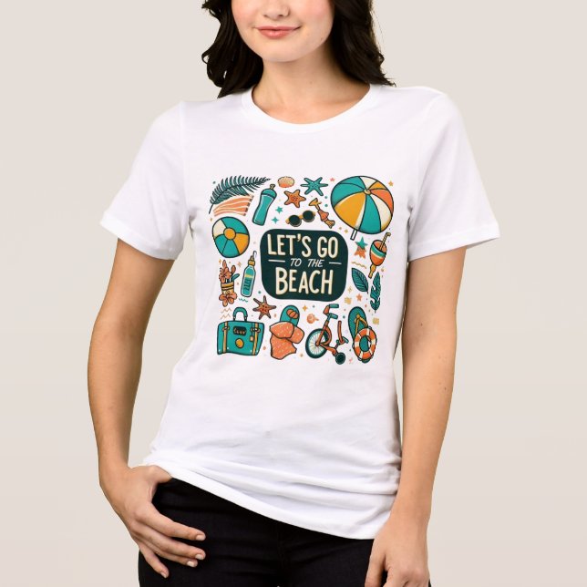 Camiseta Triblenda Let's Go To The Beach Summer Fun (Anverso)