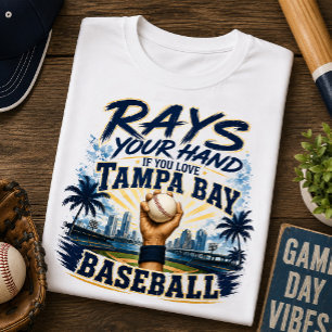 Camiseta Triblenda Levanta Tu Mano Si Amas El Béisbol De Tampa Bay