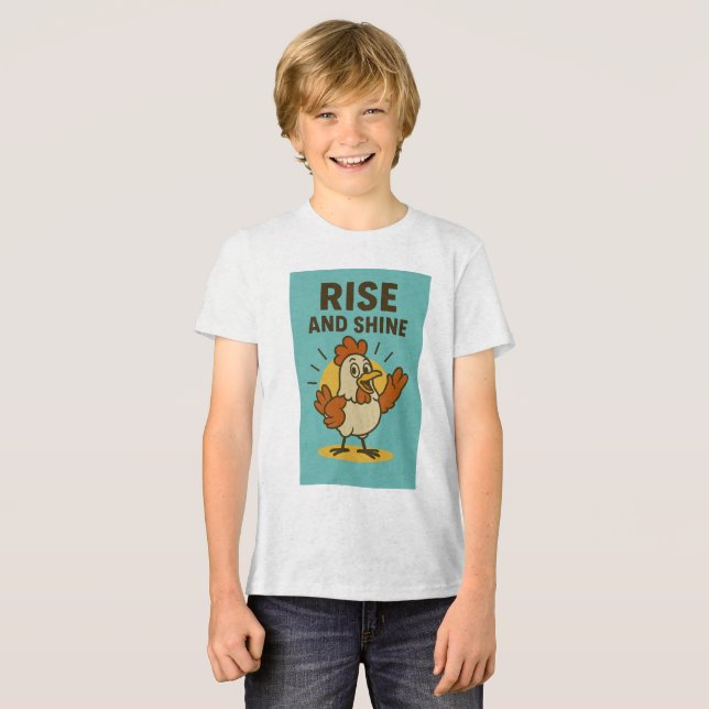 Camiseta Triblenda Levántate y resplandece pollo feliz (Anverso Completo)