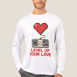Camiseta Triblenda Level Up Your Love, Retro Pixel Gaming Design