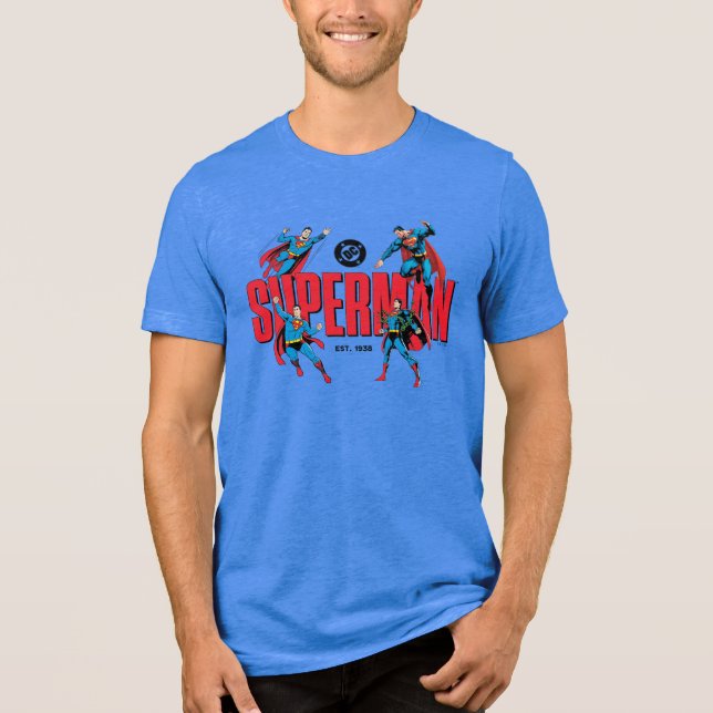 Camiseta Triblenda Leyendas de Superman para Siempre Gráfico (Anverso)