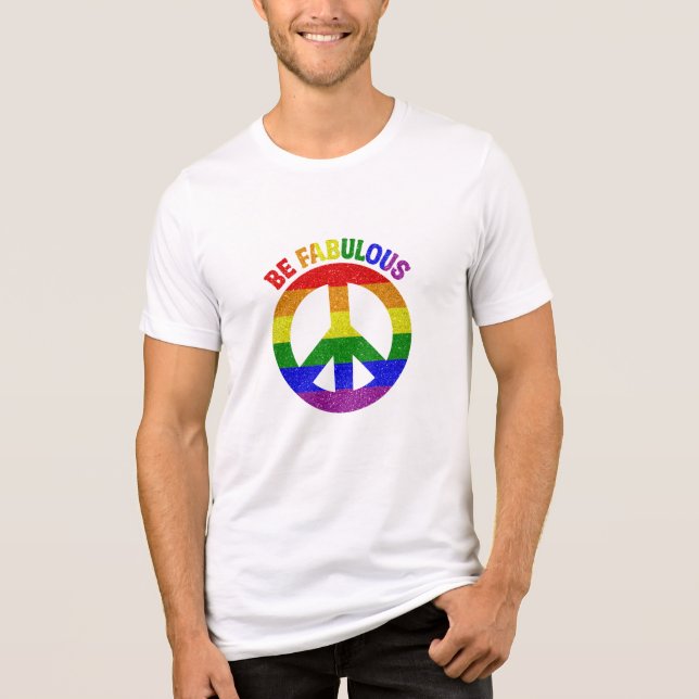 Camiseta Triblenda LGBT, sé fabuloso (Anverso)