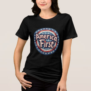 Camiseta Triblenda Libertad colorida: Estados Unidos primero