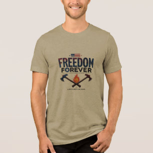 Camiseta Triblenda Libertad para siempre, fuego y cola de hachas - Ru