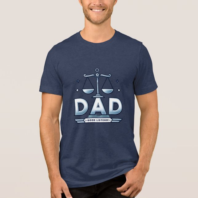 Camiseta Triblenda Libra Zodiac Dad T-Shirt (Anverso)