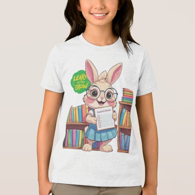 Camiseta Triblenda 🐰📚 Librarian-in-Training Star – Rabbit Edition (Anverso)