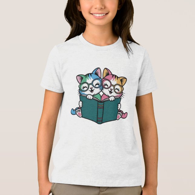 Camiseta Triblenda Libro de gatos (Anverso)