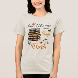 Camiseta Triblenda Libros Abrazos Palabras & Mariposas bibliotecarios