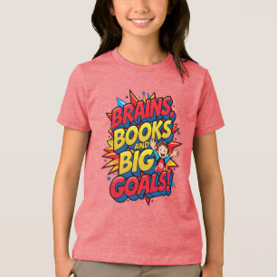 Camiseta Triblenda Libros de cerebros y grandes objetivos - Diversión