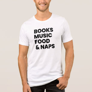 Camiseta Triblenda "Libros, música, comida, Napas" Tee
