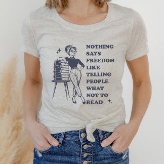 Camiseta Triblenda Libros Prohibidos Lectura Vintage Libertad de Expr