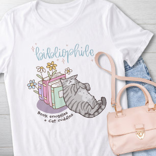 Camiseta Triblenda Libros y pepitas de gatos, gatos y aficionados a l