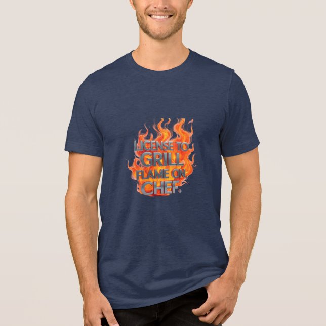 Camiseta Triblenda Licencia para Grill - Audaz encendido, Chef Tee (Anverso)