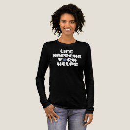 Camiseta Triblenda Life Happens Yarn Helps Funny Knitting Quote