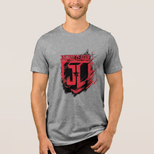 Camiseta Triblenda Liga de la Justicia   Pintura pinchada JL Shield