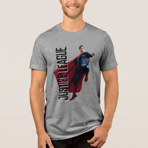Camiseta Triblenda Liga de la Justicia   Superman En Battlefield
