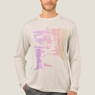 Camiseta Triblenda Lilac de coral rosa contemporáneo tipo batik tropi
