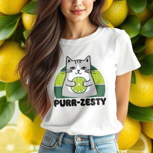 Camiseta Triblenda Lime Adorable De La Porción Del Gato