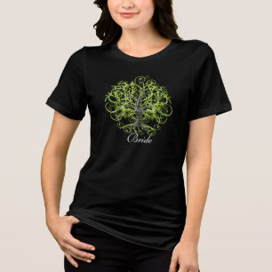 Camiseta Triblenda Lime Swirl Tree Roots of Love Boda