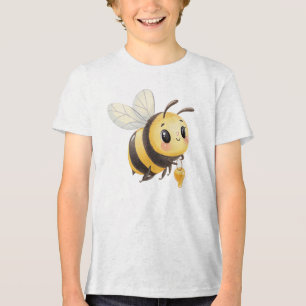 Camiseta Triblenda Linda Abeja con Ilustración de Miel
