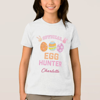 Camiseta Triblenda Lindo Cazador Oficial de Huevos de Pascua Nombre p