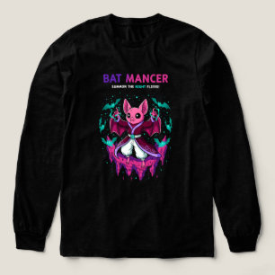 Camiseta Triblenda Lindo Mago Murciélago Rosa que Invoca Murciélagos