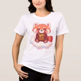 Camiseta Triblenda Lindo Panda Rojo