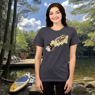 Camiseta Triblenda Lindo Sugar Glider Flores Tropicales de Plumeria A
