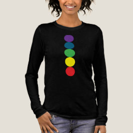 Camiseta Triblenda línea de círculo de chakra de arcoíris