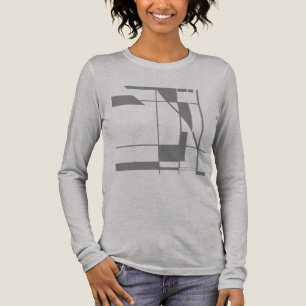Camiseta Triblenda Líneas de formas grises Resumen geométrico inspira