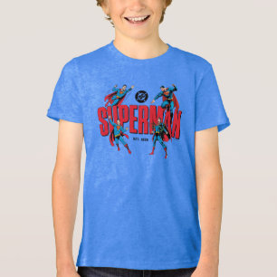 Camiseta Triblenda Líneas Gráficas de Superman Leyendas por Siempre